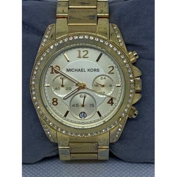 Michael Kors MK5166 Women's Watch Stainless Steel Gold Analog 39mm Quartz B783 - Picture 1 of 9